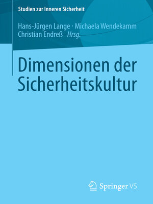 cover image of Dimensionen der Sicherheitskultur